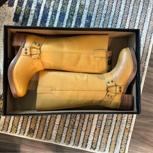 Frye boots in banana